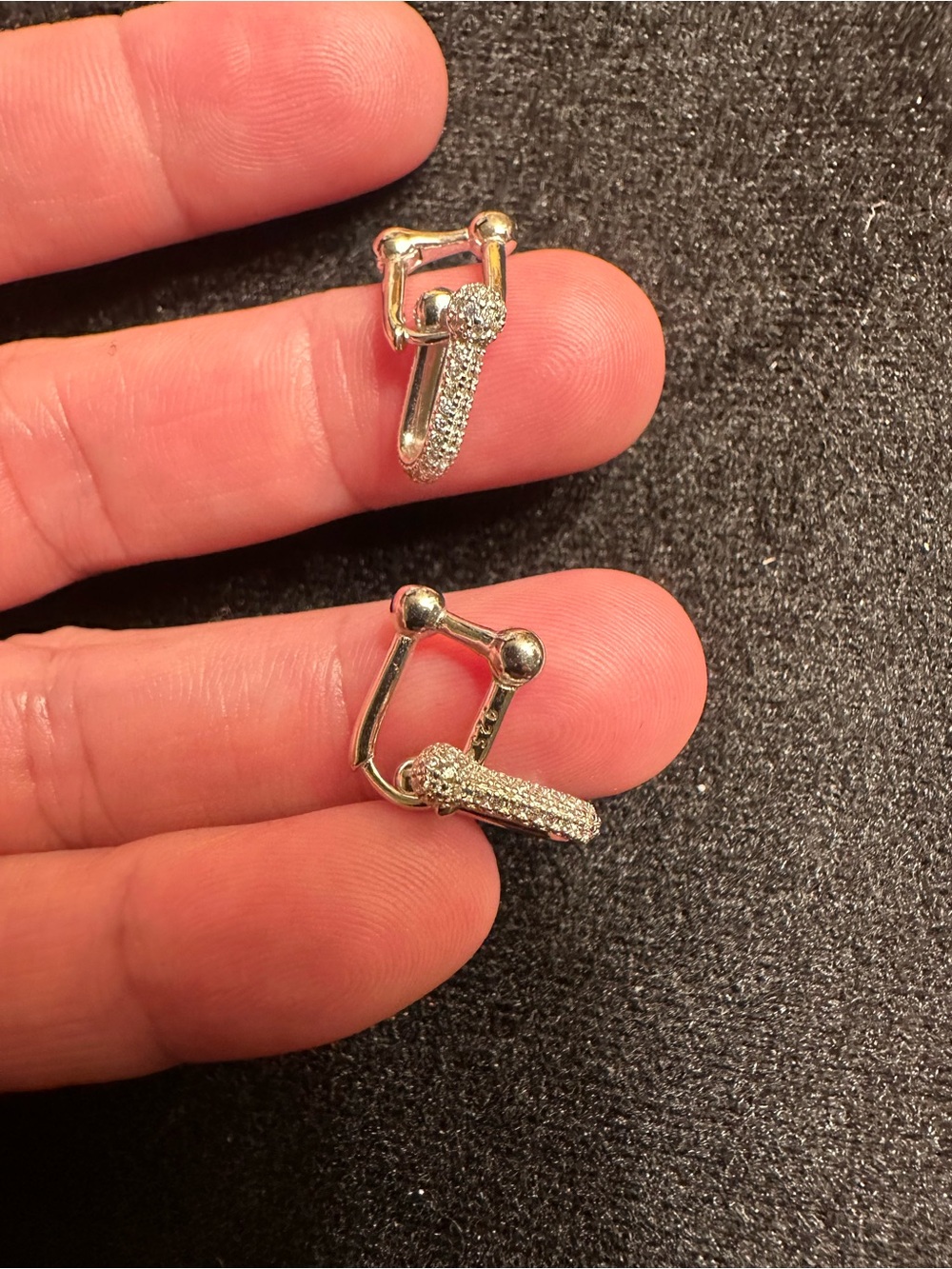 Tiffany hardware inspired earrings genuine 925 silver